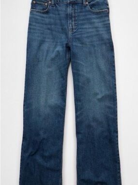American Eagle Outfitters Women’s High-Rise Straight Jeans in Blue